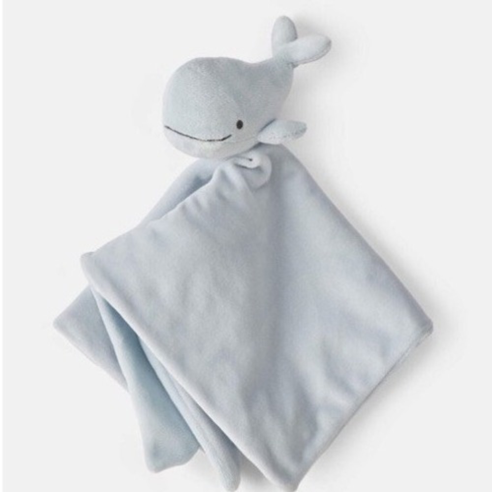 NWT Carters Baby Blue Whale Lovey Cuddle Plush‎ Newborn Infant Security Blanket